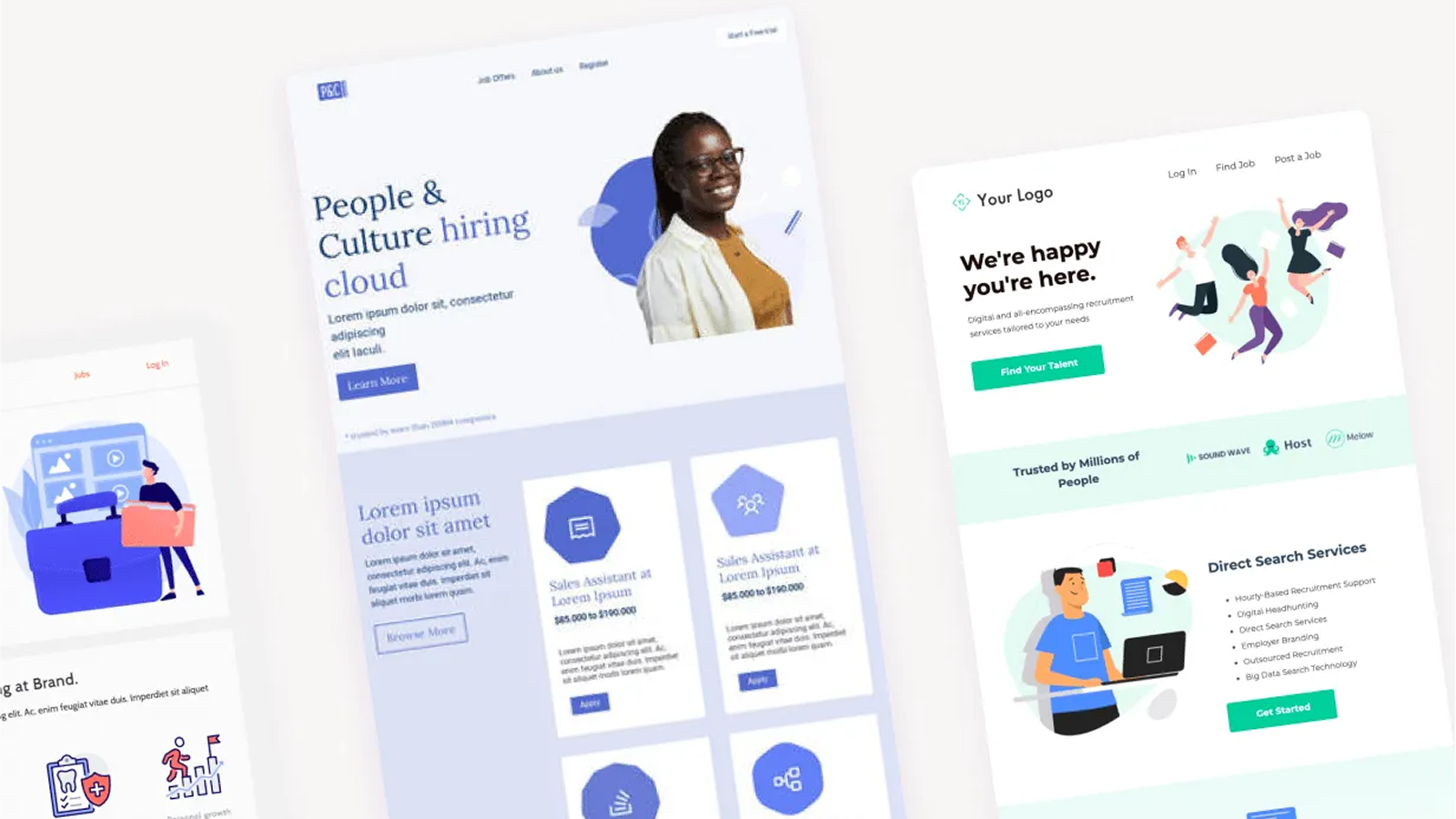 Collection of modern, responsive email and landing page templates in Beefree